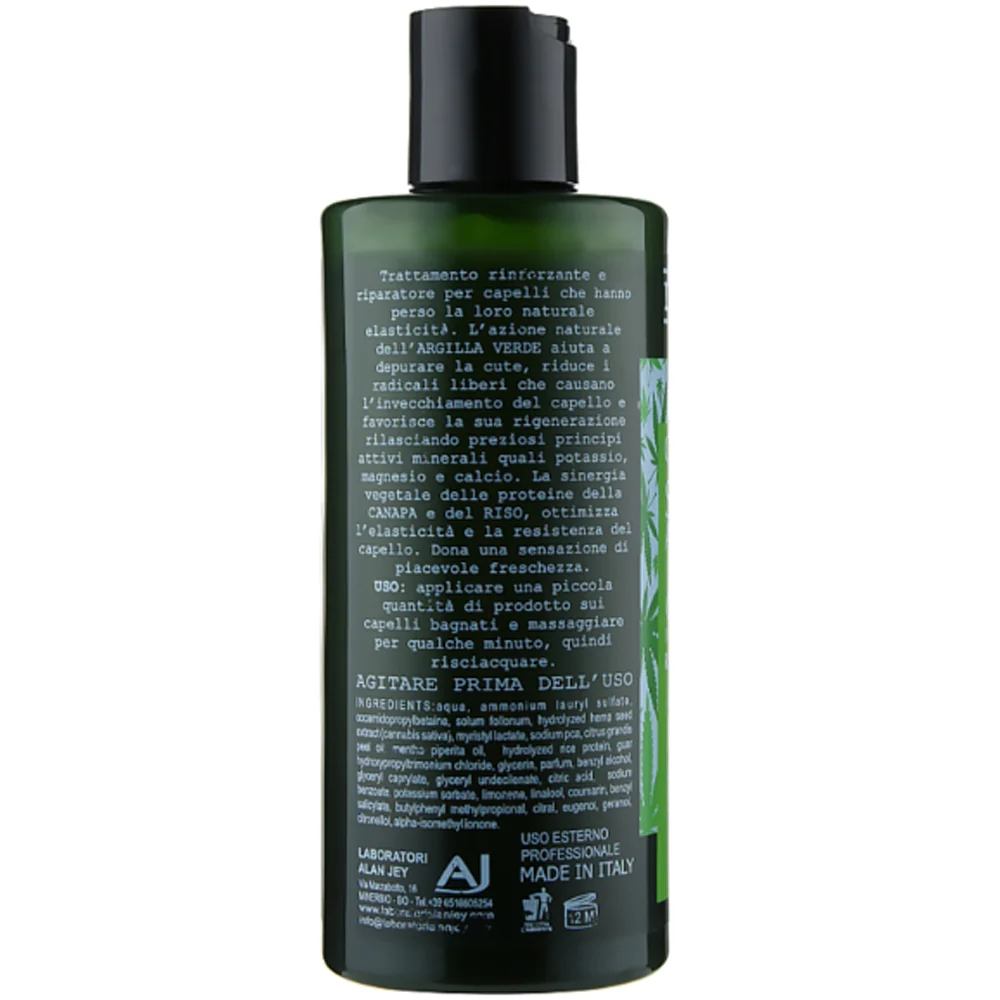 Alan Jey Green Argilla Della Canapa E Riso Shampoo